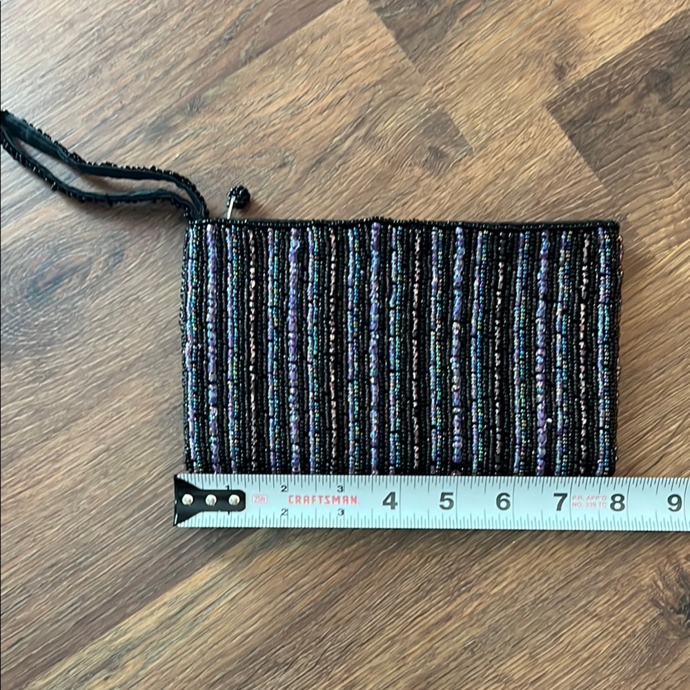 Y2K Black and Silver Beaded Clutch - Picture 5 of 8
